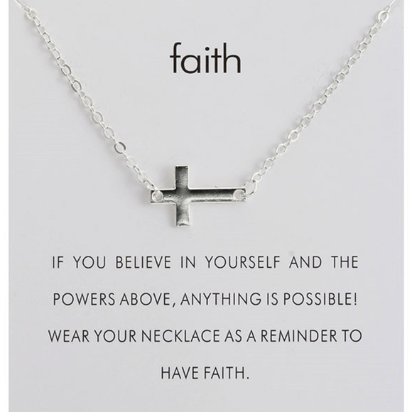Jewelry - Gold or silver have faith necklace, best friend